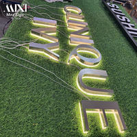 Lettres de logo d'entreprise rétroéclairées par LED 3D personnalisables pour les magasins populaires