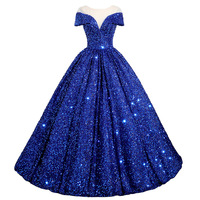 Robes de Quinceañera scintillantes à sequins, style princesse, pour fête d'anniversaire, modèle épaules dénudées, directement de l'usine