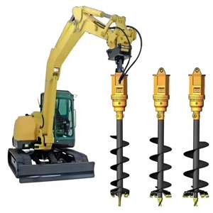 Acessório de Broca para Escavadora de 1-30 Toneladas - Broca de Solo Motorizada em Aço Liga para Construção e Agricultura, Garantia de 1 Ano - Product Image 1