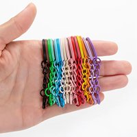 Porte-clés anneaux fendus couleur bonbon avec mousqueton en gros pour loisirs créatifs, breloques de sac, accessoires de porte-clés, breloques de sac à main