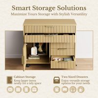 Armoire de classement cannelée à 5 tiroirs, meuble de rangement de bureau avec porte, armoire de classement mobile avec roulettes verrouillables