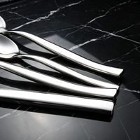 Ensemble de couverts en acier inoxydable poli miroir pour la maison, l'hôtel, le restaurant, cuillère à dessert, fourchette, couteau, vaisselle, cadeau