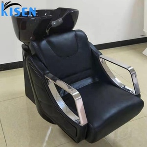 KISEN Wholesale Washing Shampoo Chair Black <b>Backrest</b> and Basin - Product Image 5