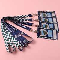Juego de Cordones Personalizados para Tarjetas de Identificación, Correa de Cuello de Poliéster con Porta Tarjetas de Plástico Rígido y Hebilla de Liberación Rápida para Eventos de Oficina