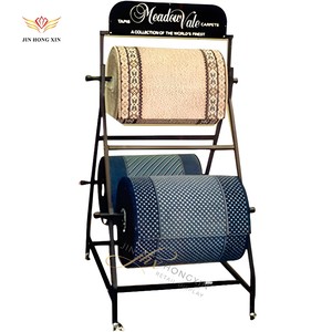 Double Sided Sliver Kim Loại Cho Dệt Vải Rèm Thảm Thảm Kệ Hiển Thị Mẫu Cuộn Chủ Kệ Hiển Thị - Product Image 5