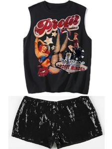 Nuovo Set Due Pezzi Y2K Peeqi: Canotta Stampata in Cotone e Pantaloncini Leopardati, Casual e Sexy, <span class=keywords><strong>Moda</strong></span> Streetwear per Donne - Product Image 4