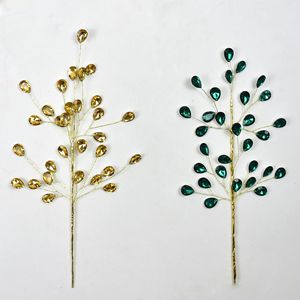 Tiges de fleurs en cristal artificiel, fausses fleurs en acrylique pour la décoration de Noël, arrangements DIY - Product Image 4