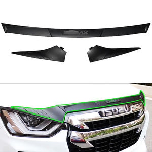 Haute qualité Isuzu D-MAX <span class=keywords><strong>phare</strong></span> <span class=keywords><strong>de</strong></span> voiture feu arrière sable pierre bouclier noir ABS calandre couvercle <span class=keywords><strong>de</strong></span> lampe collé avec cadre <span class=keywords><strong>de</strong></span> haute qualité - Product Image 4