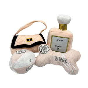 Giocattoli Squeak di Lusso Personalizzabili per Cani in Peluche Morbido Accessorio da Masticare a Forma di Osso Borsa Tazza di Design per Cuccioli - Product Image 2