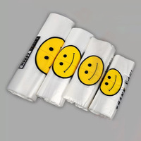 Supermarkt draagtas Bedankt plastic boodschappentas Witte boodschappentas T-shirt tas Zware tas met handvat