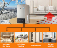 Top Seller Produits Chaudière Instantanée Sans Réservoir Murale Continue Eau Chaude Rentable Gaz Chaudière Murale