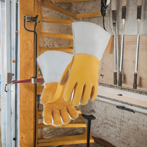 Gants de sécurité en cuir d'agneau de haute qualité personnalisés à manches longues 16 POUCES Anti-vibration Sans poudre Sans silicone - Product Image 3