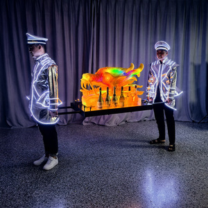 Champagne Stand Bridge 12-Bottle Wine Rack Glowing Foam Dragon Atmospheric Wine Dispenser Bridge Electric Single Color <b>Light</b> - Product Image 2