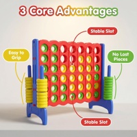 Jeu de société géant à prix de gros, design 3D, antidérapant, jeu de société géant 4 en ligne pour fêtes, maternelles et puzzles pour enfants