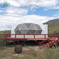 Tente dôme géodésique étanche de luxe de 6m dôme de glamping igloo maison à vendre