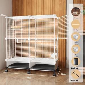 Grande gabbia per uccelli in metallo di lusso Extra-Large gabbia per pappagalli con chiusura a bottone eco-friendly Design robusto vendita di articoli per animali domestici - Product Image 3