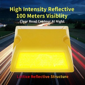ABS duy nhất hai mặt màu vàng nhựa đường phản chiếu Cat Eye điều khiển giao thông đường <span class=keywords><strong>Studs</strong></span> cho road cảnh báo - Product Image 4