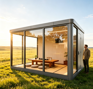 Serre d'hiver moderne en aluminium avec toit en verre, imperméable, pour jardin d'hiver - Product Image 5