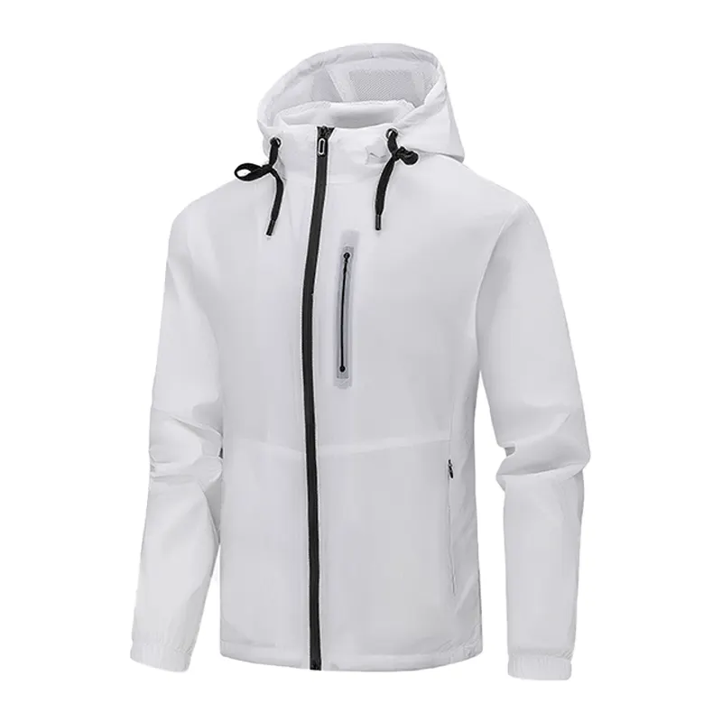 China Factory Supplied Top Quality Womens White Trench Coats Lightweight Breathable Mens Jacket Windbreaker Wind Coat