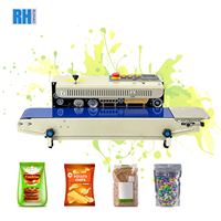 Machine de scellage continu à prix d'usine pour sacs alimentaires, poudres, granulés, café, thé – Scelleuse horizontale à bande certifiée CE 110V 220V
