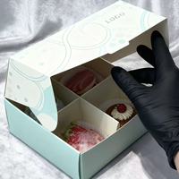 Boîte à pâtisserie rose personnalisée en carton ondulé pour emballage de gâteaux, beignets et biscuits en gros