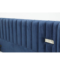Tête de lit capitonnée en velours rouge, cadre en bois de bouleau, mur incurvé, pour villa de luxe moderne, tailles double, queen et king