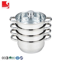 SY-kitchenware Ensemble de casseroles et faitouts en acier inoxydable à fond induction avec cuiseur vapeur pour couscous