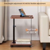 Canapé de salon mobile avec roulettes, petite table d'appoint, petite table basse relevable, table basse d'angle créative et simple