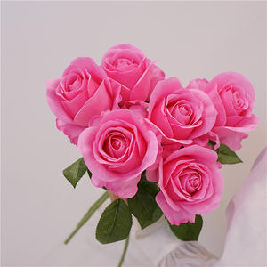 Fleur artificielle en soie, toucher doux, rose hydratante, décoration <span class=keywords><strong>de</strong></span> salon, table à manger, arrangement floral, <span class=keywords><strong>bouquet</strong></span> <span class=keywords><strong>de</strong></span> <span class=keywords><strong>fleurs</strong></span> <span class=keywords><strong>séchées</strong></span> - Product Image 3