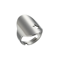 Mode Edelstahl Ring Persönlichkeit Retro Stern Mond breiten Ring 18 Karat Gold Männer und Frauen Paar Ring Schmuck Großhandel