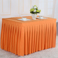 Mantel Plisado Aangepaste Grootte Welkom Mantel Plisado Effen Kleur Vergaderzaal Polyester Tafelkleed Rechthoekige Schoorsteenmantel Tafelkleed