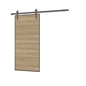 <span class=keywords><strong>Porte</strong></span> <span class=keywords><strong>de</strong></span> grange en <span class=keywords><strong>bois</strong></span> massif, dispositif d'intérieur étanche, face simple, insonorisée, <span class=keywords><strong>pour</strong></span> maison et Villa - Product Image 2