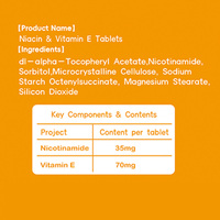 YUZIBAO Tablet Niacin Vitamin E Dewasa Rendah Gula Antioksidan Alami Mendukung Kesehatan Kardiovaskular Perawatan Kulit Kesehatan Harian