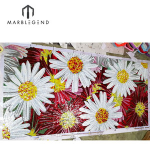 Di Cristallo colorato di arte di vetro del modello di fiore per la parete e pavimento - Product Image 2