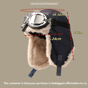 Kính phi công mùa đông unisex Y2K nhung bảo vệ tai ấm áp với thiết kế vẽ tay cho các nhiếp ảnh gia phi công thể thao ngoài trời - Product Image 2