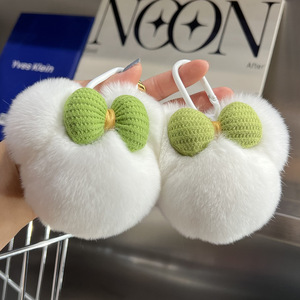 Porte-clés en <span class=keywords><strong>peluche</strong></span> rond unisexe, doux et mignon, pour décoration de <span class=keywords><strong>sac</strong></span> à <span class=keywords><strong>dos</strong></span>, cadeau en gros - Product Image 5