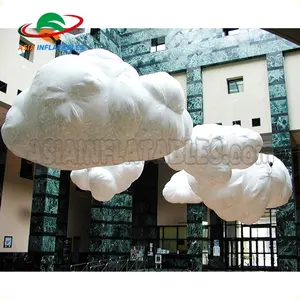Balon Putih Awan PVC Mengapung, Balon Helium Awan Tiup untuk Dijual