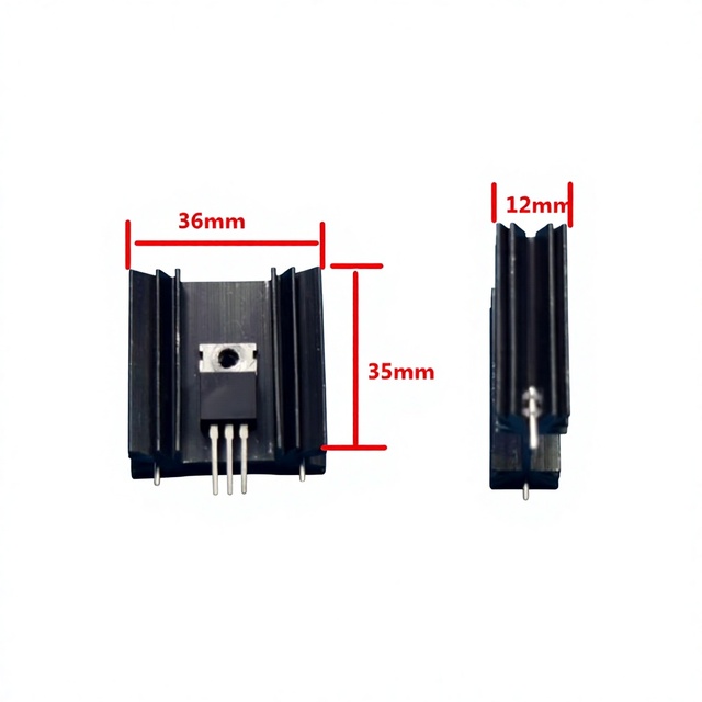 TO-220/DT35 Aluminum Transistor Heatsink for 7812 36x35x12mm Cooling Block