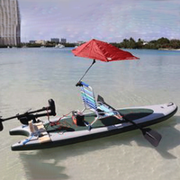 11 'bateau gonflable simple PVC point de chute kayak hybride planche à pagaie kayak 1 personne avec aileron amovible