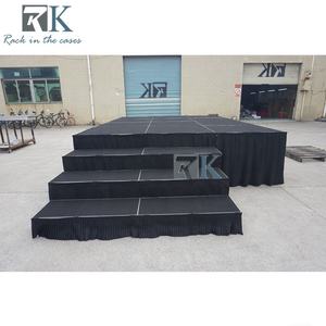 <b>Wooden</b> Platform Carpeted Finish Stage with Skirts Quick Install Stage - Product Image 3