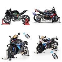 Jouets en métal moulé sous pression à l'échelle 1/14, moto de simulation robuste en alliage, modèle de voiture de collection, jouets de moto en plastique pour enfants