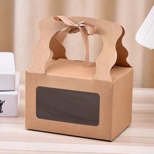 便宜的定制情人节纸板包装盒套装带蝴蝶结礼品盒带透明窗口 - Product Image 4