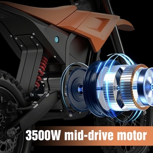 دراجة كهربائية ترابية احترافية بقوة 3500 واط بدون فرش بسعر المصنع، موديل جديد بسعة بطارية كبيرة 60 فولت - Product Image 5