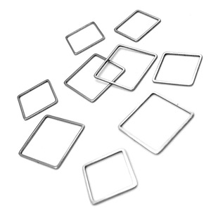 Stainless Steel Square Hollow <b>Frame</b> <b>Gold</b> Plated Jewelry DIY Accessories For Crafting Metal <b>Frames</b> - Product Image 3