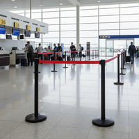 Barrière de bande de routage-Barrière de ceinture rétractable peinte électrostatique Q-Stand Barrière de contrôle des foules pour les banques d'aéroports SBB02SH