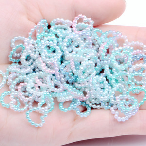 Nuevo Stock, 120 Piezas/Paquete, Perlas de Resina ABS de 11mm, Color Arcoíris, Adornos de Resina en Forma de Corazón para Decoración de Uñas - Product Image 4