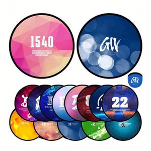 Wholesale Custom Logo Foldable Flyer Nylon Round Fold-Up Flying Disc Case Folding Handheld Fan for Children's Outdoor Activity - Product Image 1
