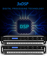 DSP Dijital Güç Amplifikatörlü Ev Karaoke Amplifikatörü Basit 3'ü 1 Arada 4 Kanallı Güç Amplifikatörü Bluetooth Güç Amplifikatörü
