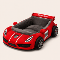 Lit pour animaux de compagnie en peluche en forme de voiture de sport de luxe personnalisé, canapé doux et confortable pour chiens et chats de petite taille, meubles pour animaux de compagnie personnalisés OEM