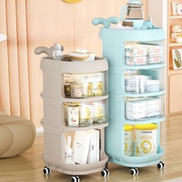 Étagère de rangement pour poussette à 3 niveaux, grande capacité, multi-couches, transparente, amovible, pour les fournitures et les collations de bébé
